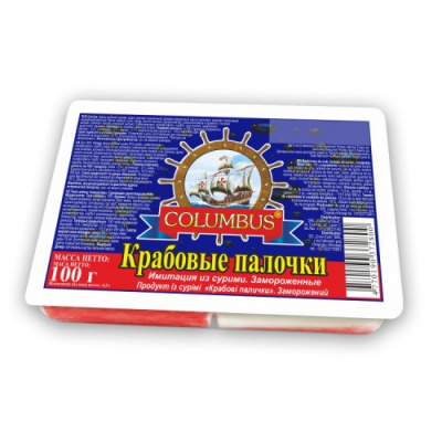 Крабовые палочки 100гр *56 шт. КОЛУМБУС