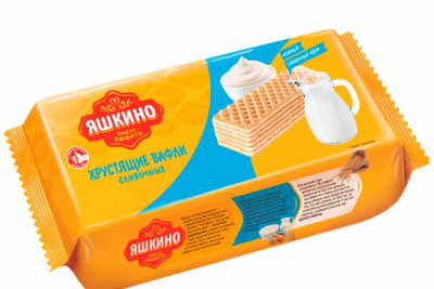 ЯШКИНО Вафли 200г ГЛАЗИРОВАННЫЕ *24шт ЯВ210